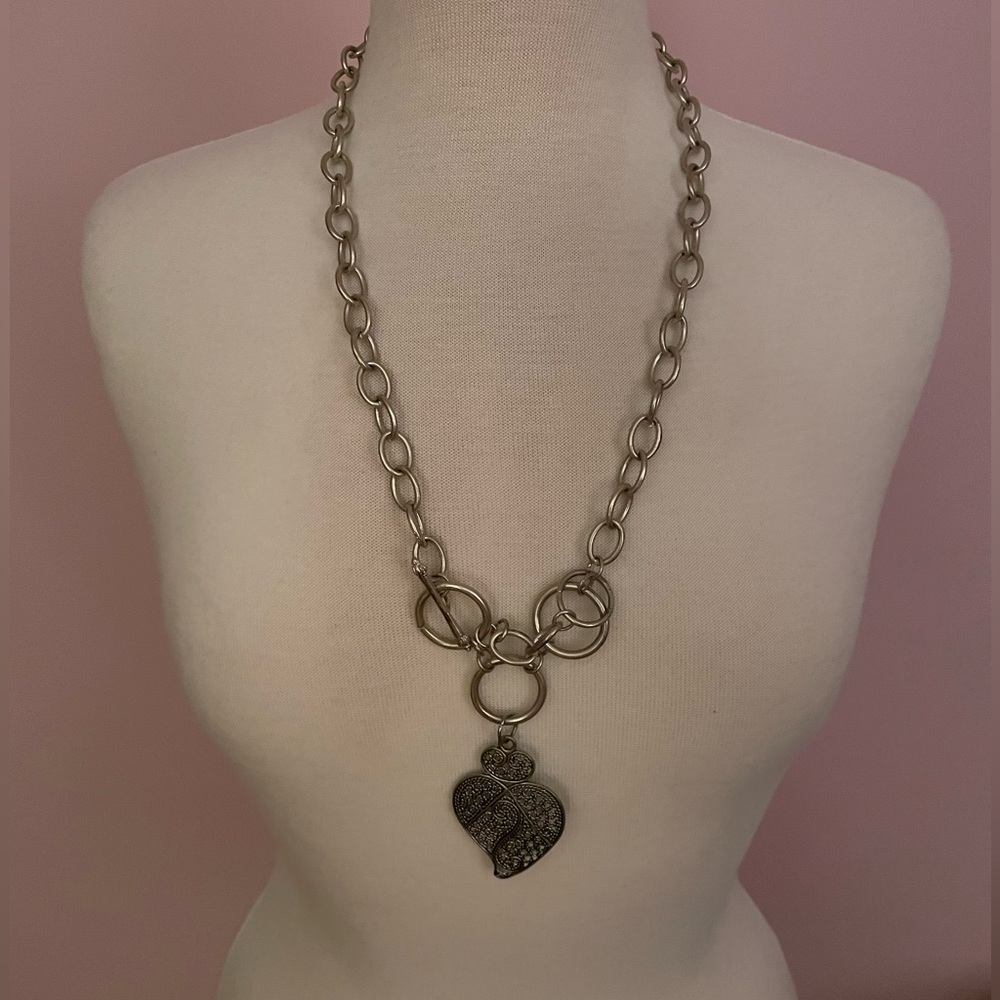 Silver Heart Pendant Necklace